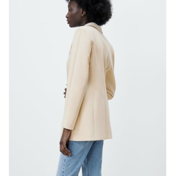 BNWT Zara cream double breasted blazer - Picture 3 of 9